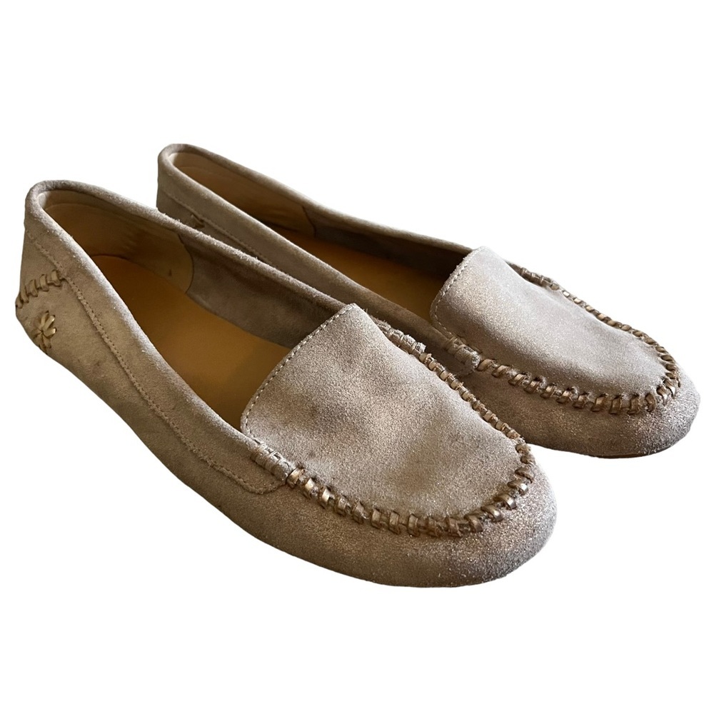 Jack Rogers Tan Suede Loafers